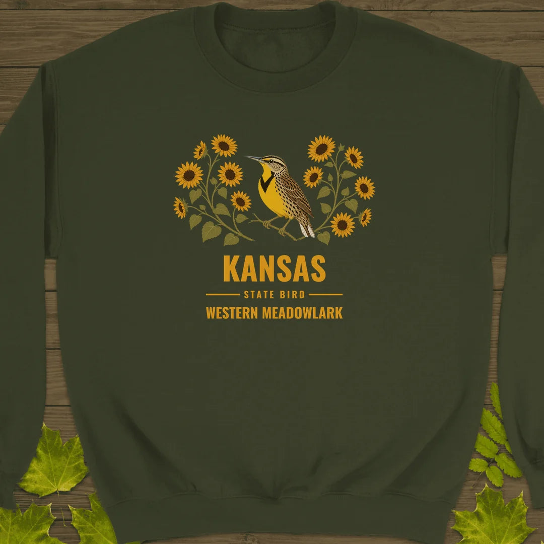Kansas State Bird Sweatshirt in Military Green