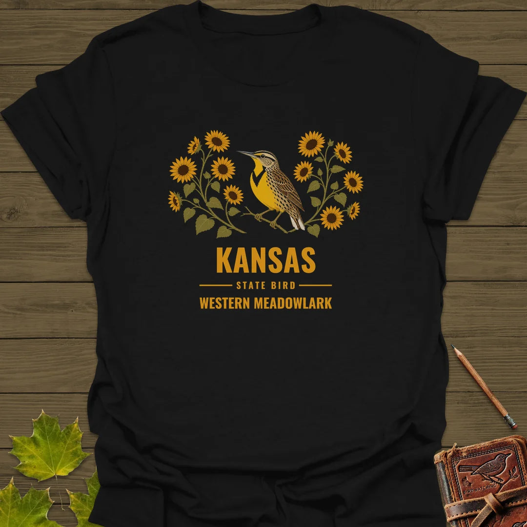 Kansas State Bird T-Shirt in Black