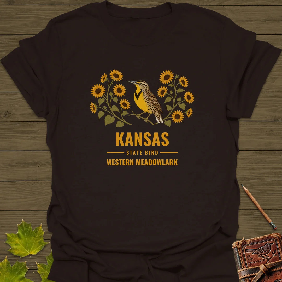 Kansas State Bird T-Shirt in Dark Chocolate