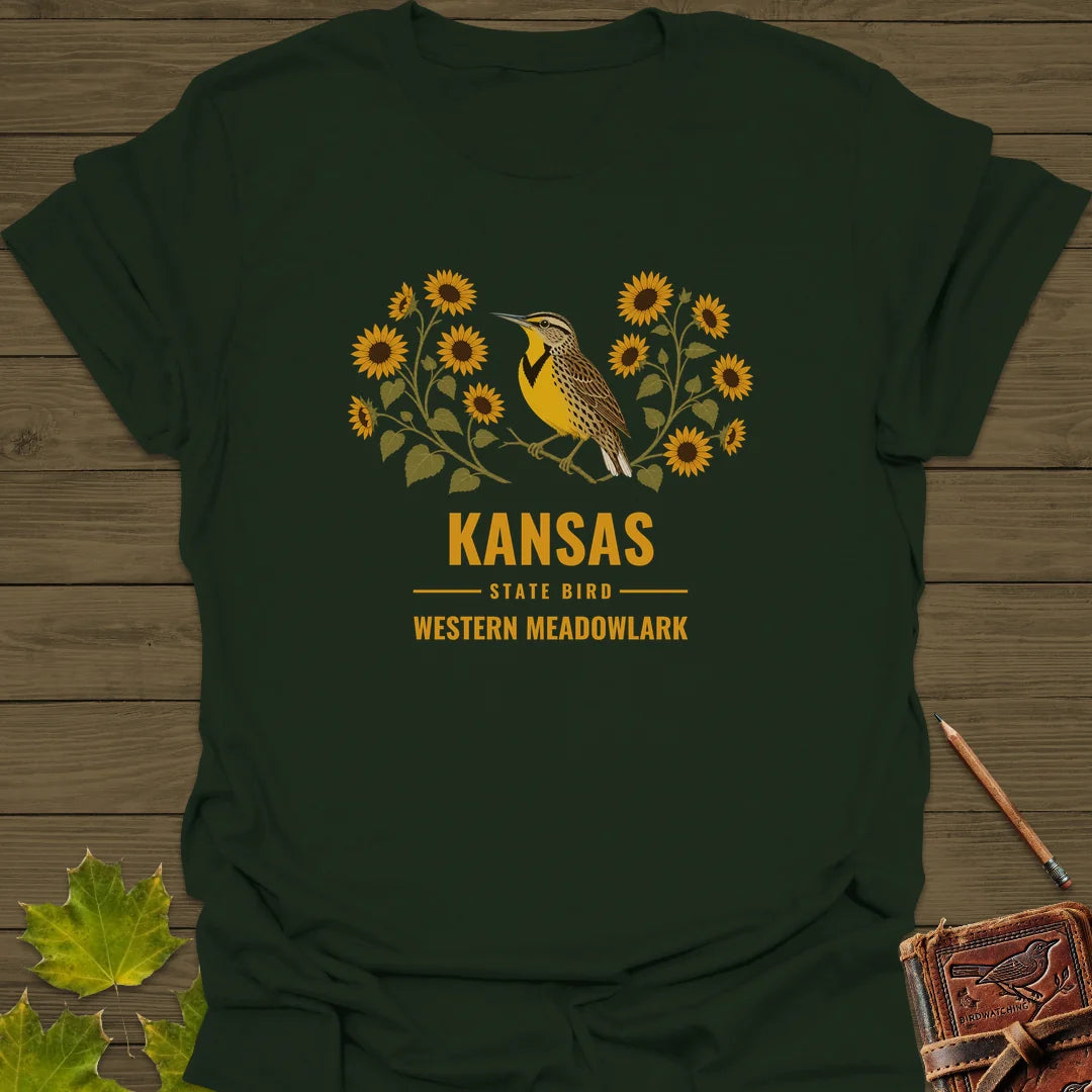 Kansas State Bird T-Shirt in Forest Green