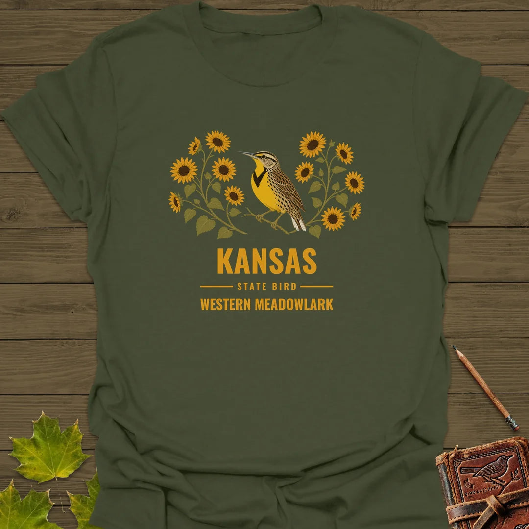 Kansas State Bird T-Shirt in Military Green