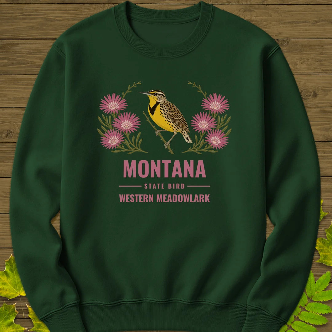 Montana State Bird Sweatshirt in Forest Green
