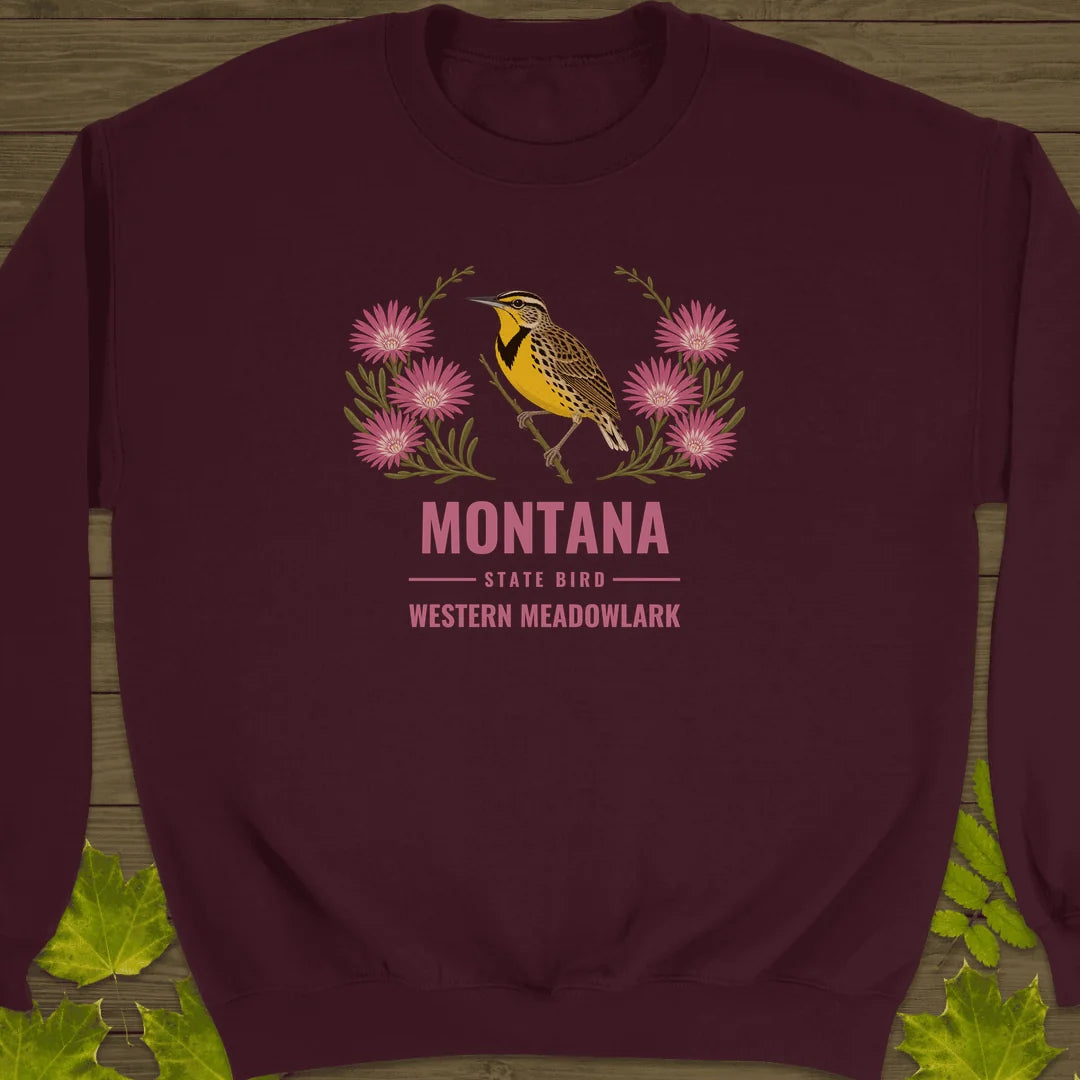 Montana State Bird Sweatshirt in Maroon