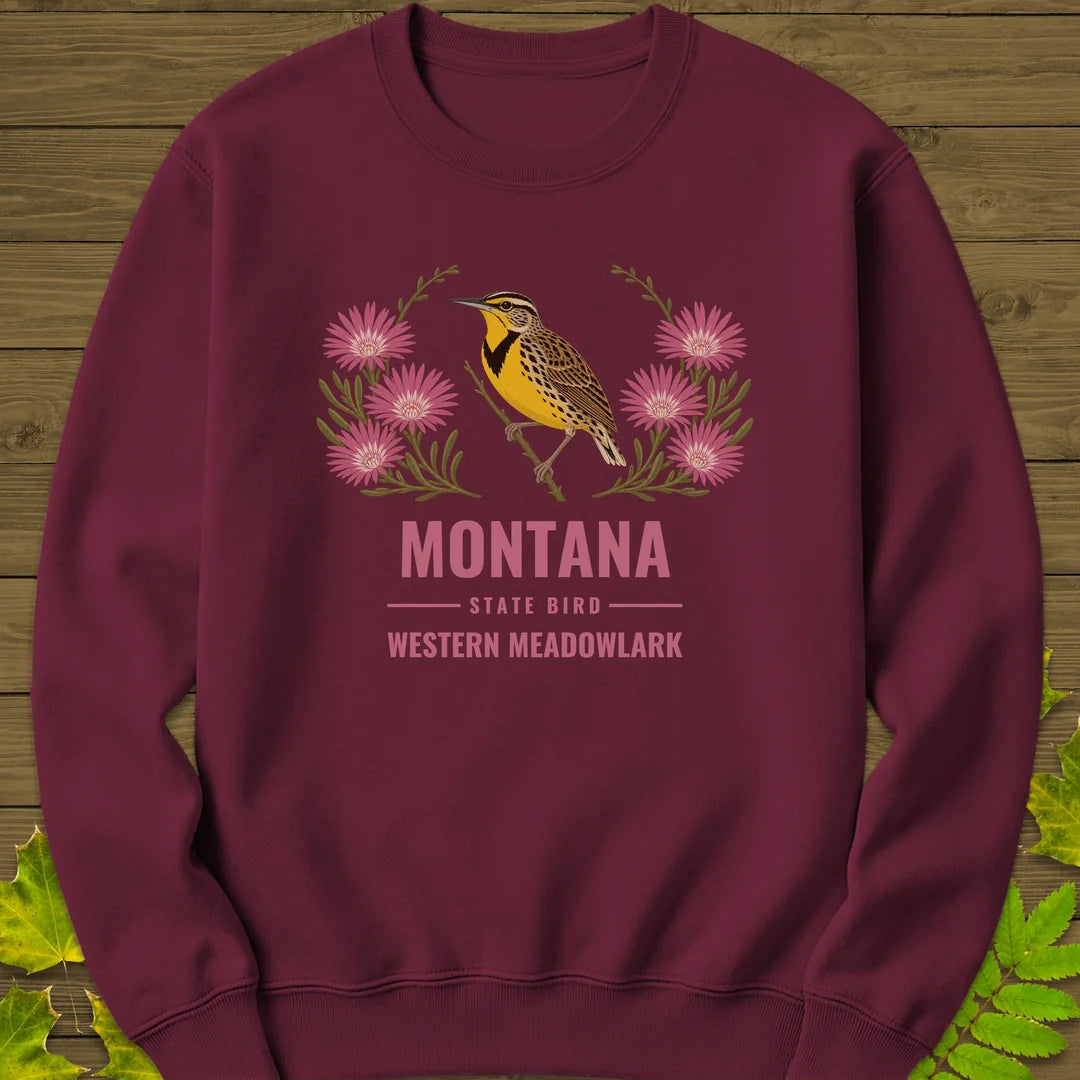 Montana State Bird Sweatshirt in Maroon