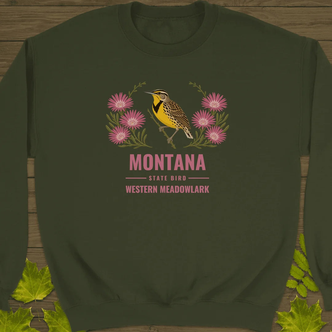 Montana State Bird Sweatshirt in Military Green