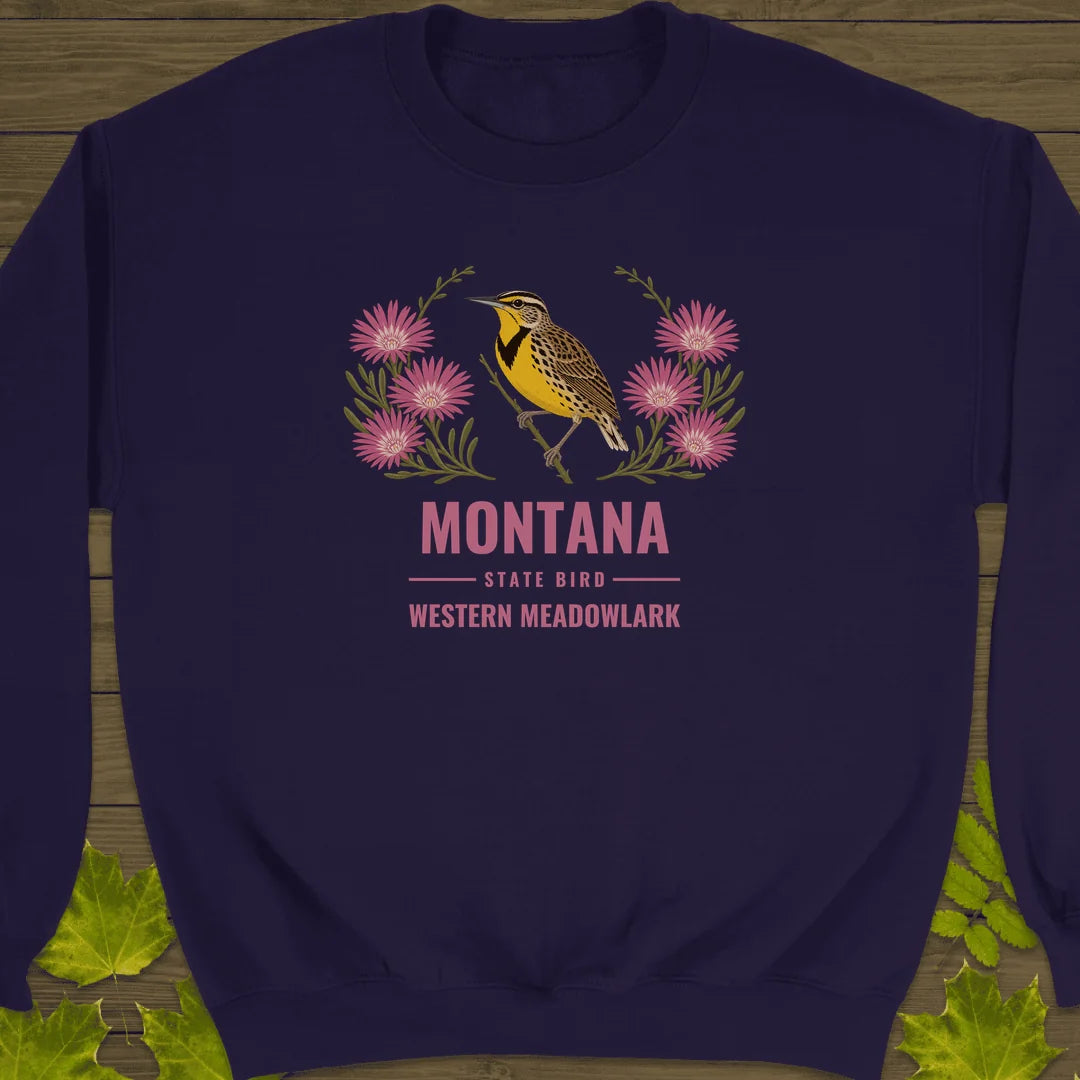 Montana State Bird Sweatshirt in Purple