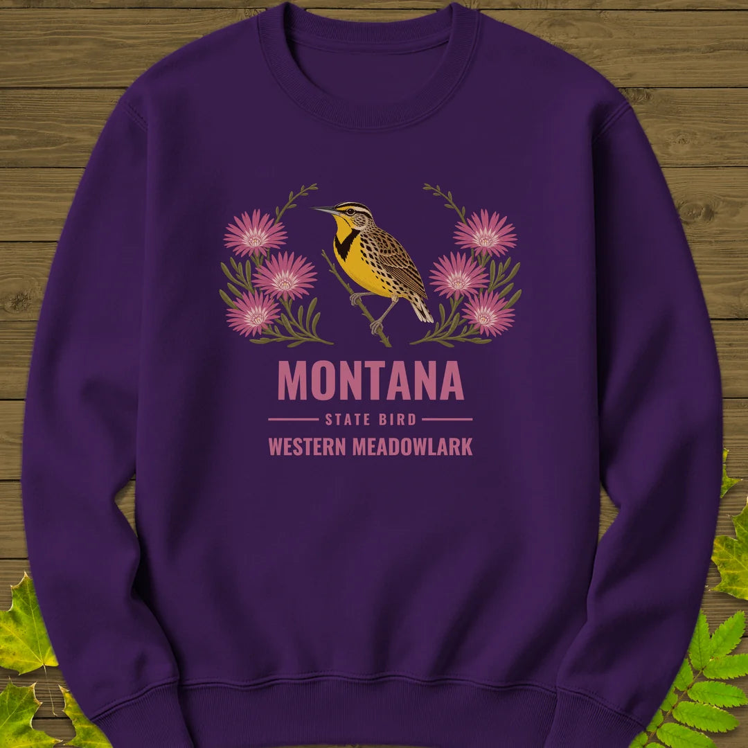 Montana State Bird Sweatshirt in Purple