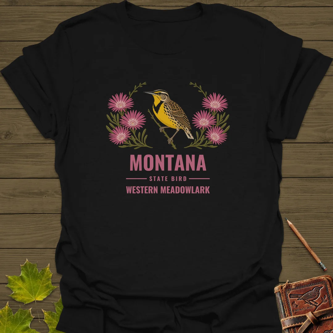 Montana State Bird T-Shirt in Black
