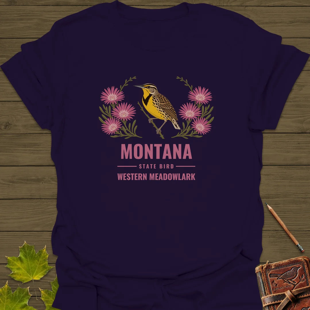 Montana State Bird T-Shirt in Purple