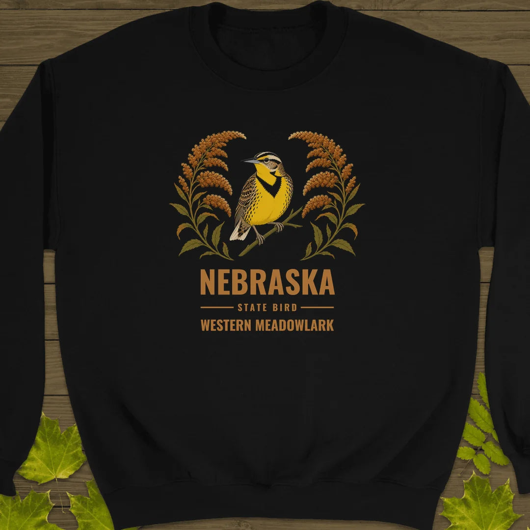 Nebraska State Bird Sweatshirt in Black