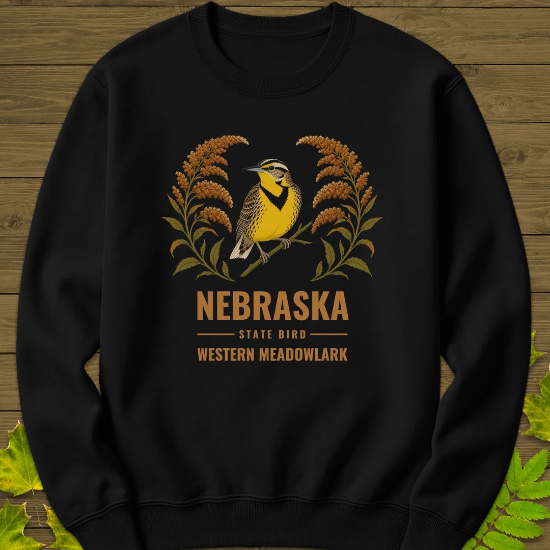 Nebraska State Bird Sweatshirt in Black