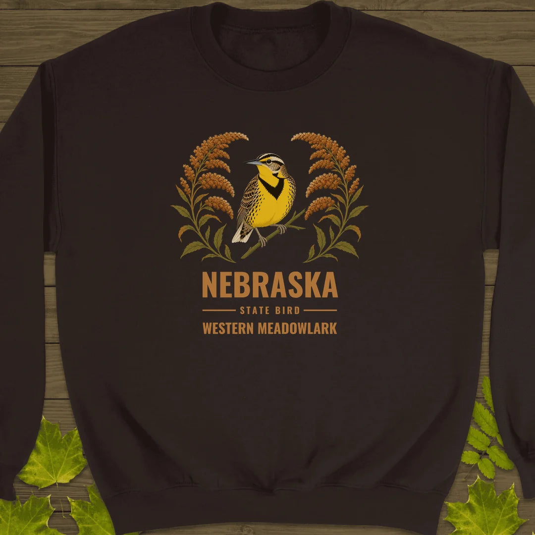 Nebraska State Bird Sweatshirt in Dark Chocolate