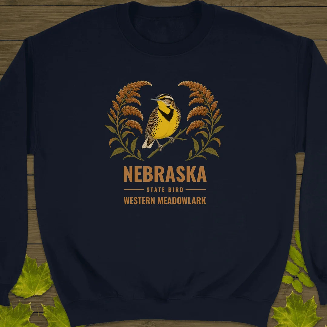 Nebraska State Bird Sweatshirt in Navy