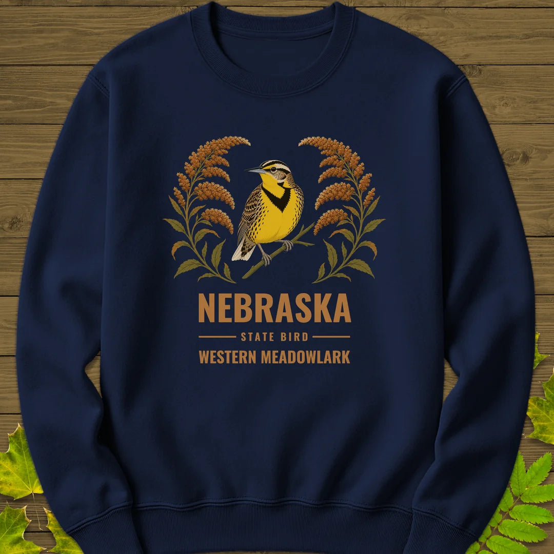 Nebraska State Bird Sweatshirt in Navy
