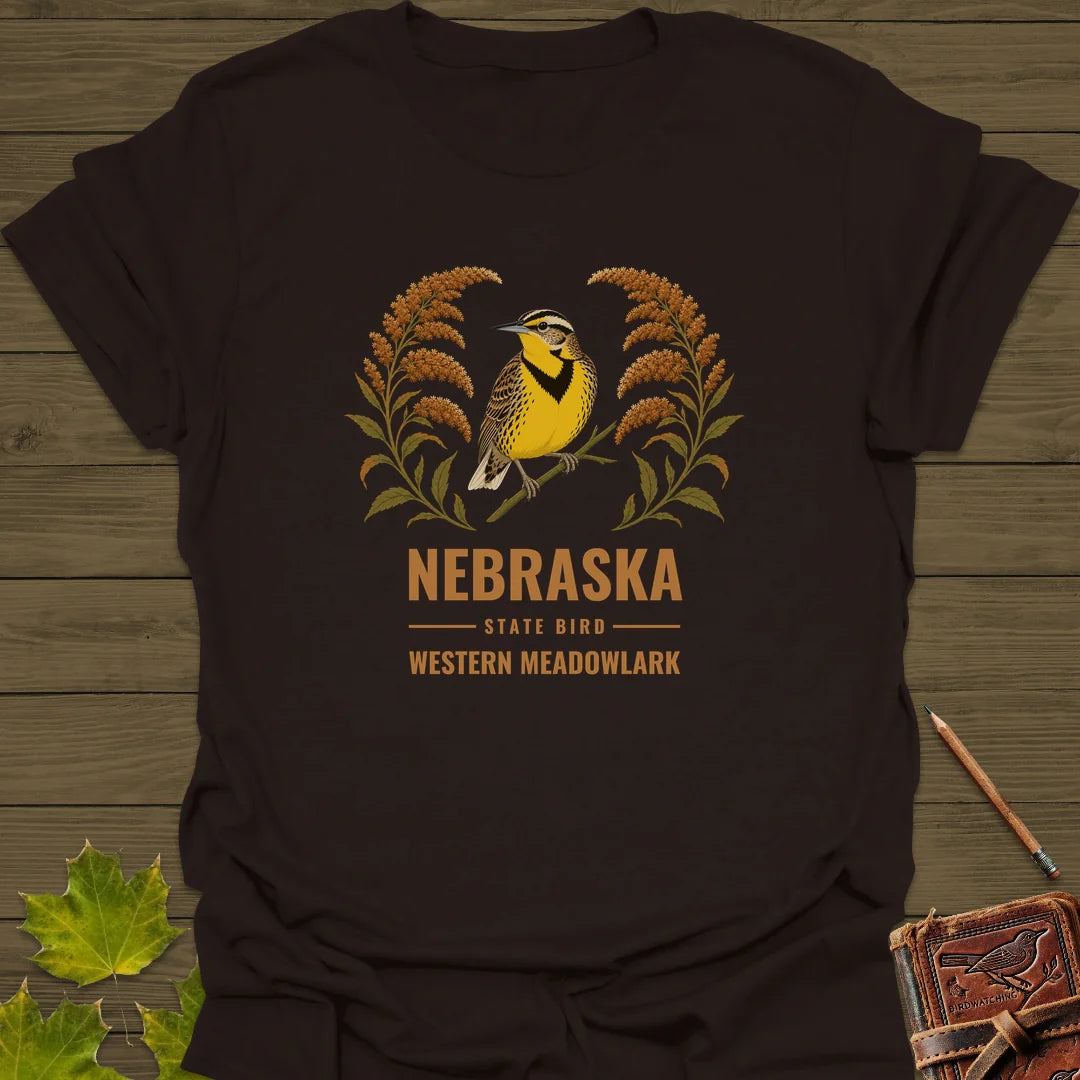 Nebraska State Bird T-Shirt in Dark Chocolate