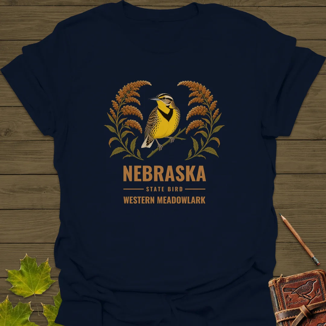 Nebraska State Bird T-Shirt in Navy