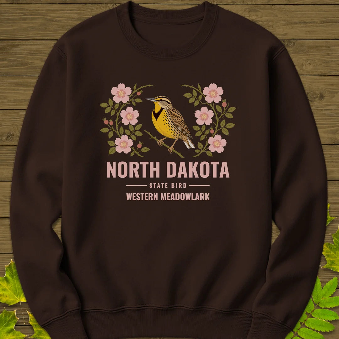 North Dakota State Bird Sweatshirt in Dark Chocolate