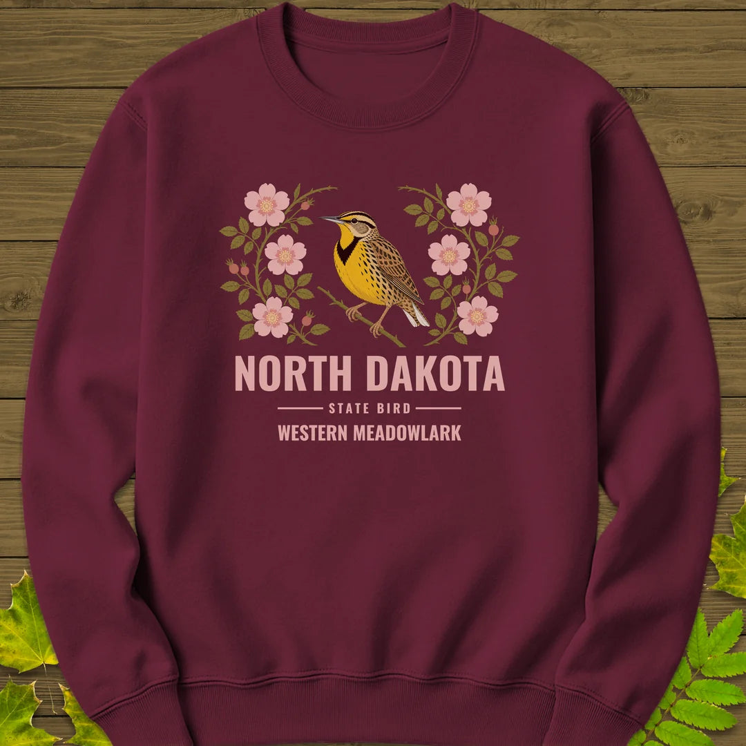 North Dakota State Bird Sweatshirt in Maroon