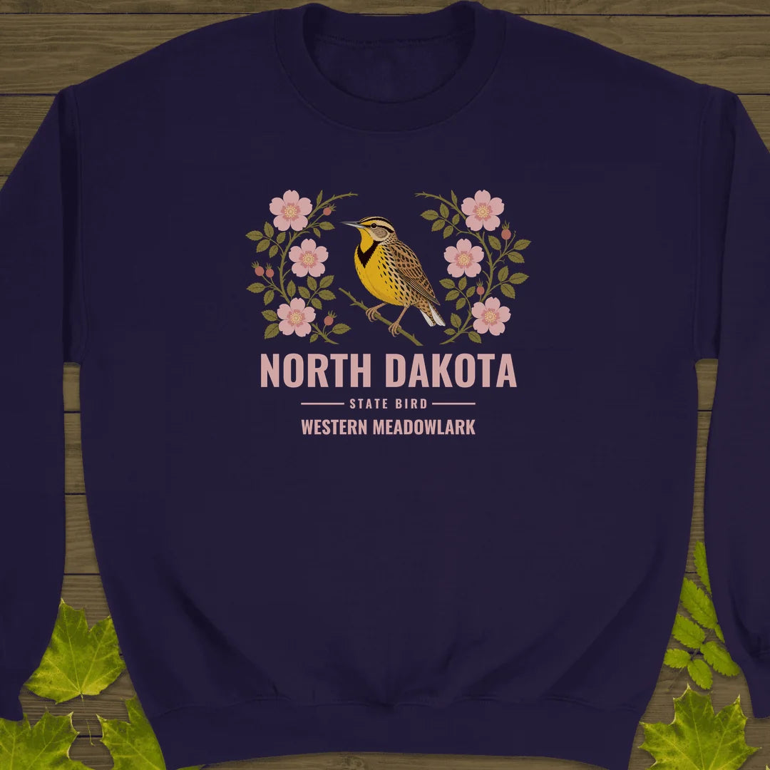 North Dakota State Bird Sweatshirt in Purple