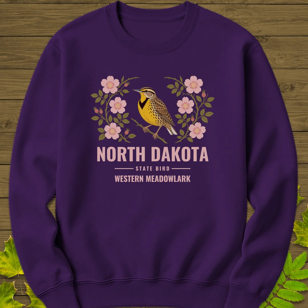 North Dakota State Bird Sweatshirt in Purple