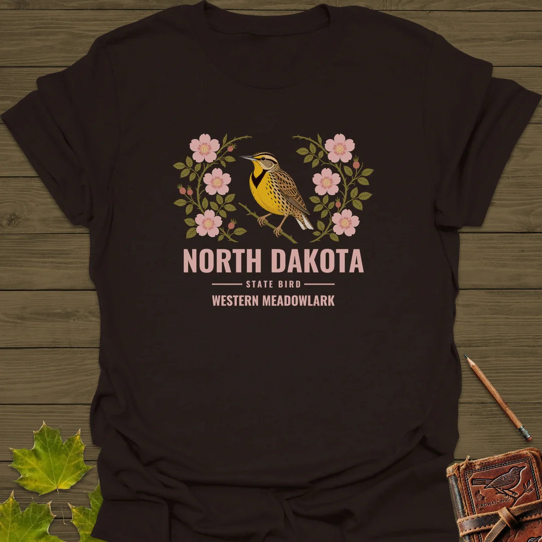 North Dakota State Bird T-Shirt in Dark Chocolate