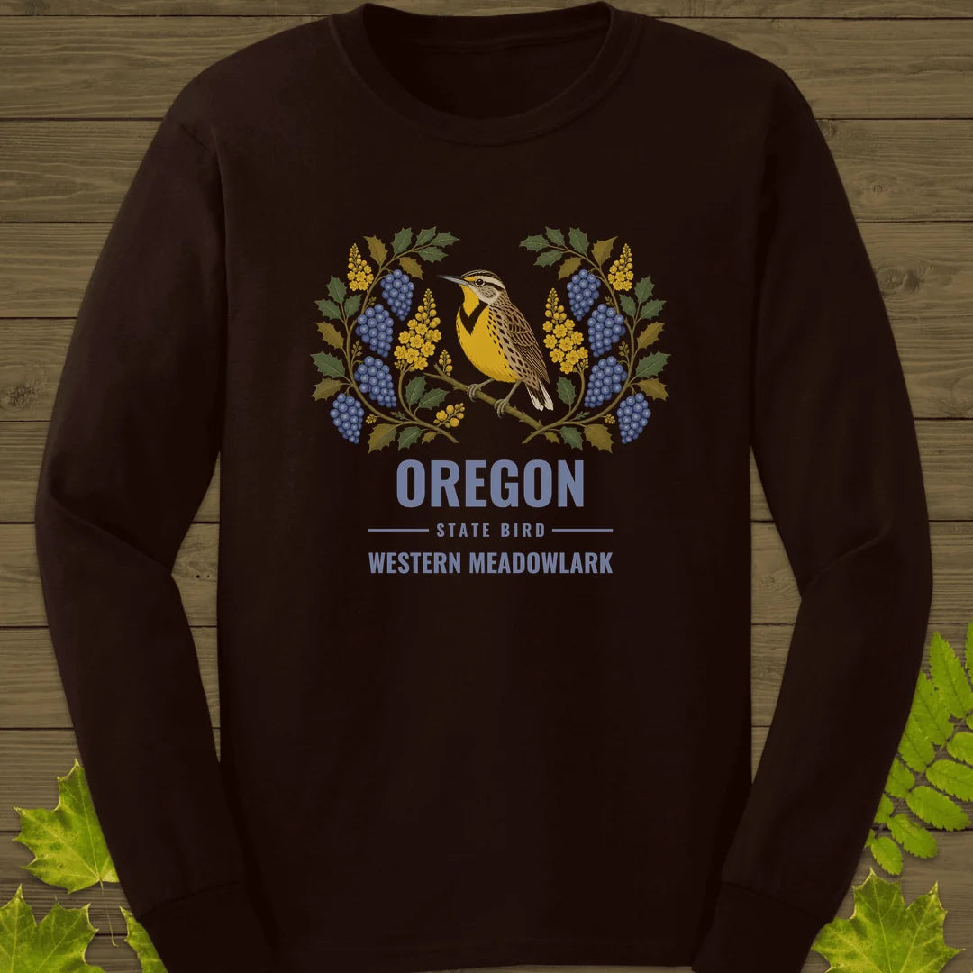 Oregon State Bird Long Sleeve in Dark Chocolate
