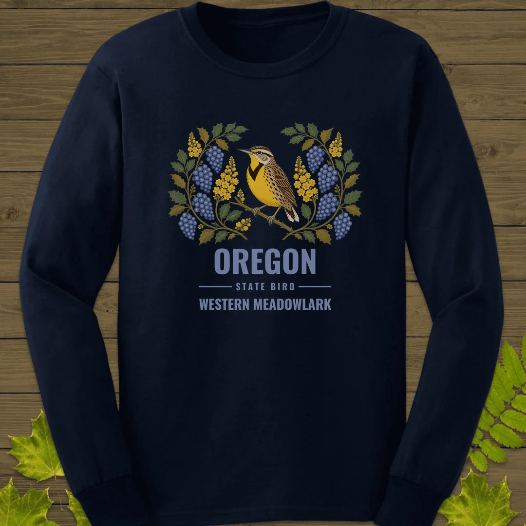 Oregon State Bird Long Sleeve in Navy