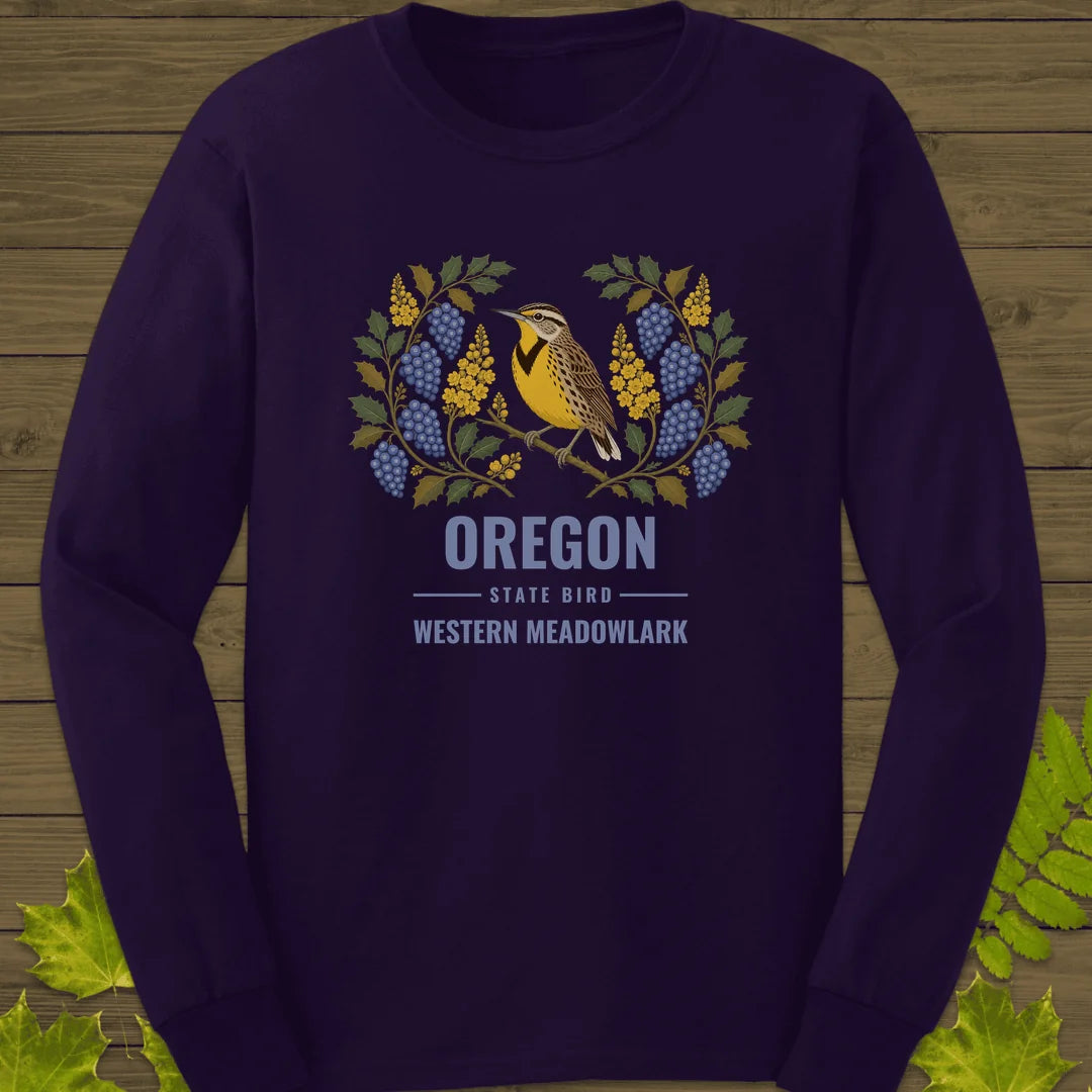 Oregon State Bird Long Sleeve in Purple