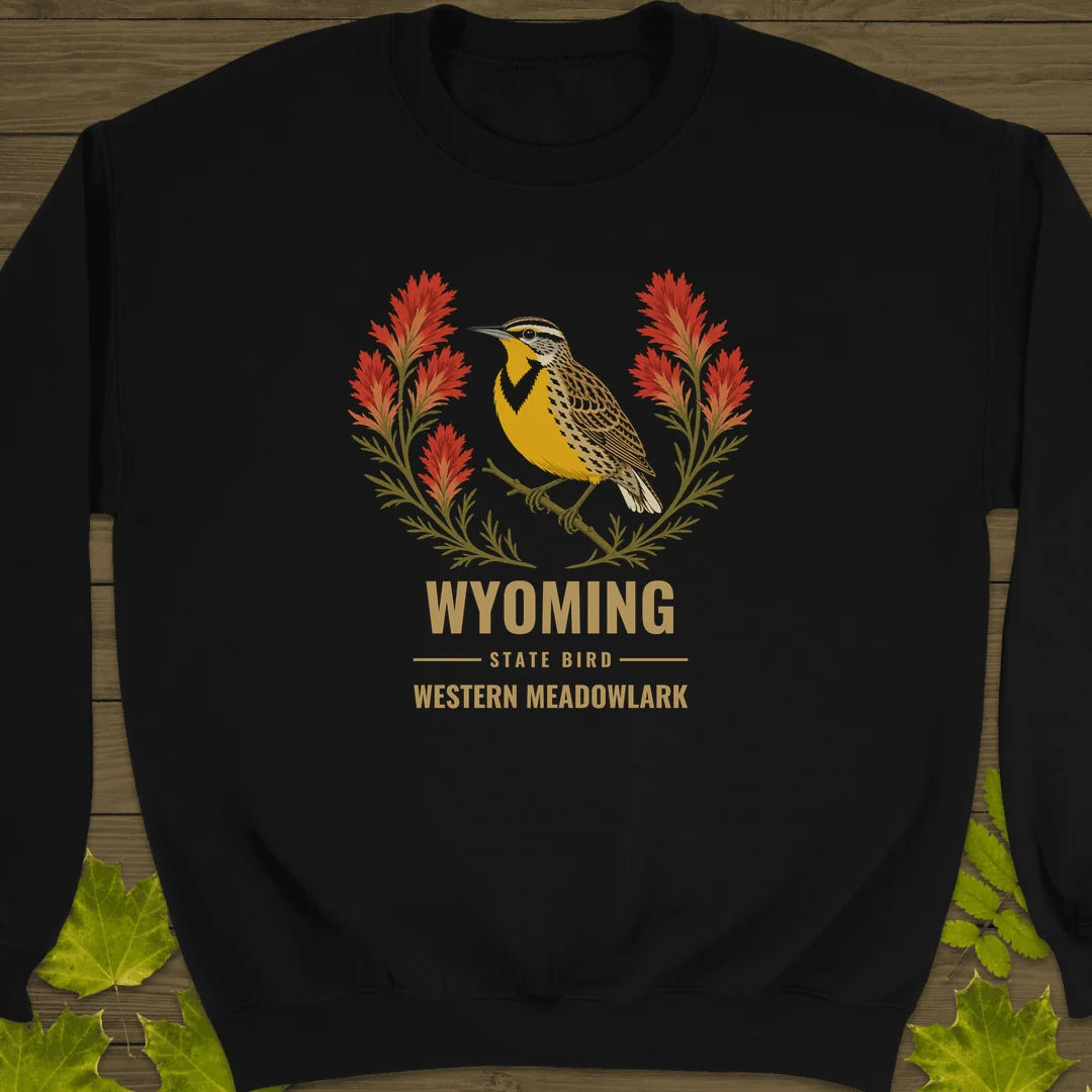 Wyoming State Bird Sweatshirt in Black