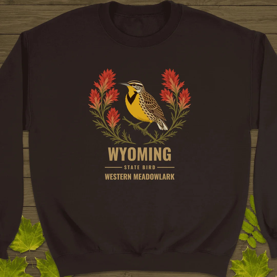 Wyoming State Bird Sweatshirt in Dark Chocolate