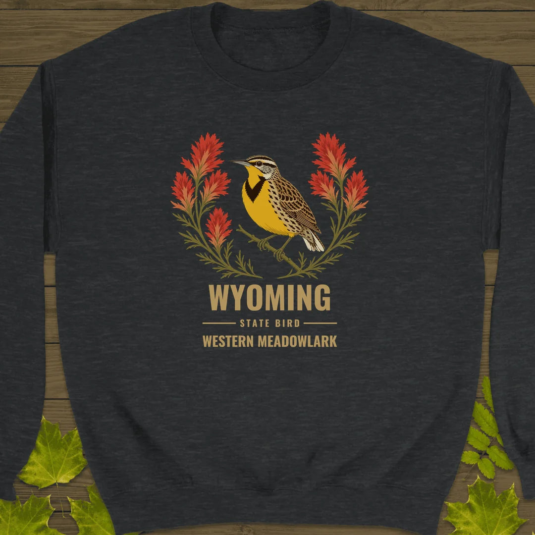 Wyoming State Bird Sweatshirt in Dark Heather