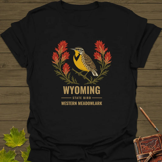 Wyoming State Bird T-Shirt in Black