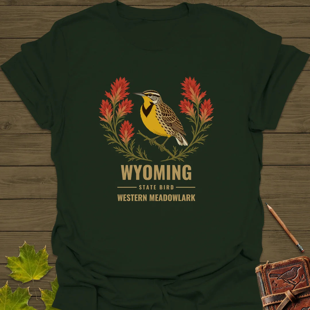 Wyoming State Bird T-Shirt in Forest Green