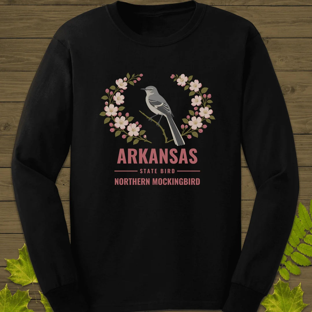 Arkansas State Bird Long Sleeve in Black