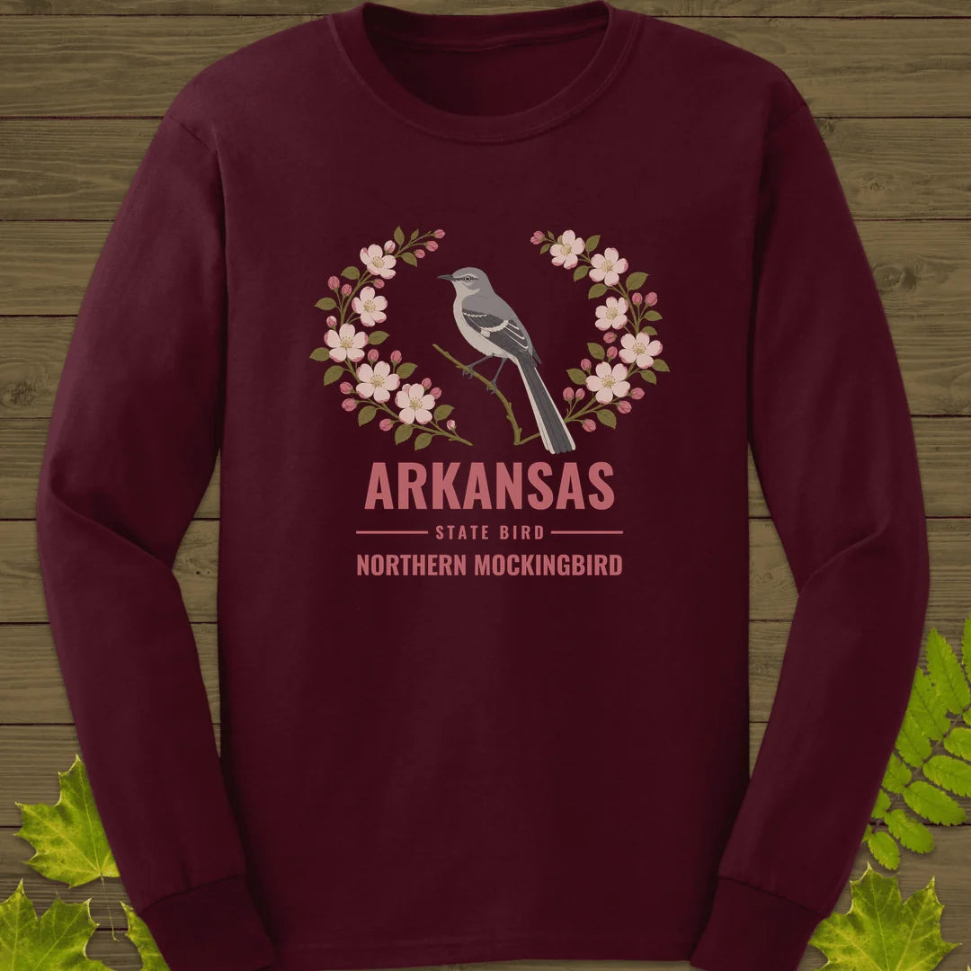 Arkansas State Bird Long Sleeve in Maroon