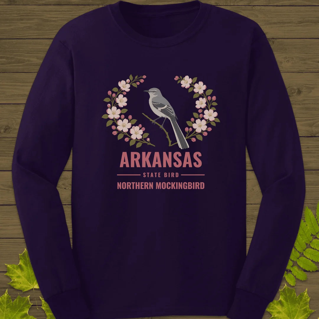 Arkansas State Bird Long Sleeve in Purple