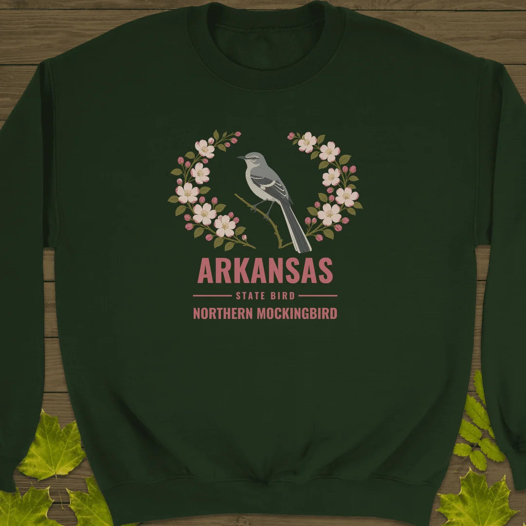 Arkansas State Bird Sweatshirt in Forest Green