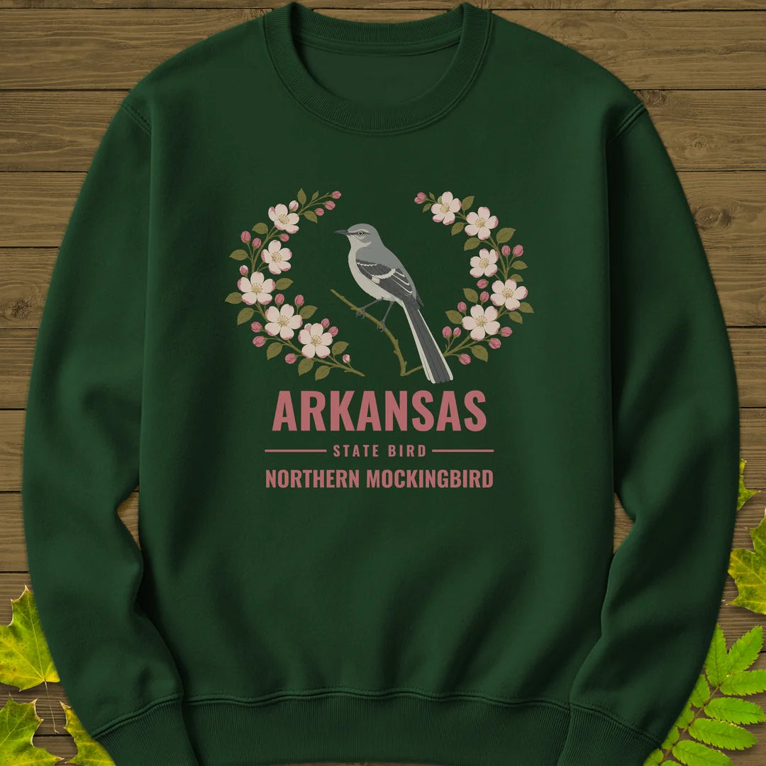 Arkansas State Bird Sweatshirt in Forest Green