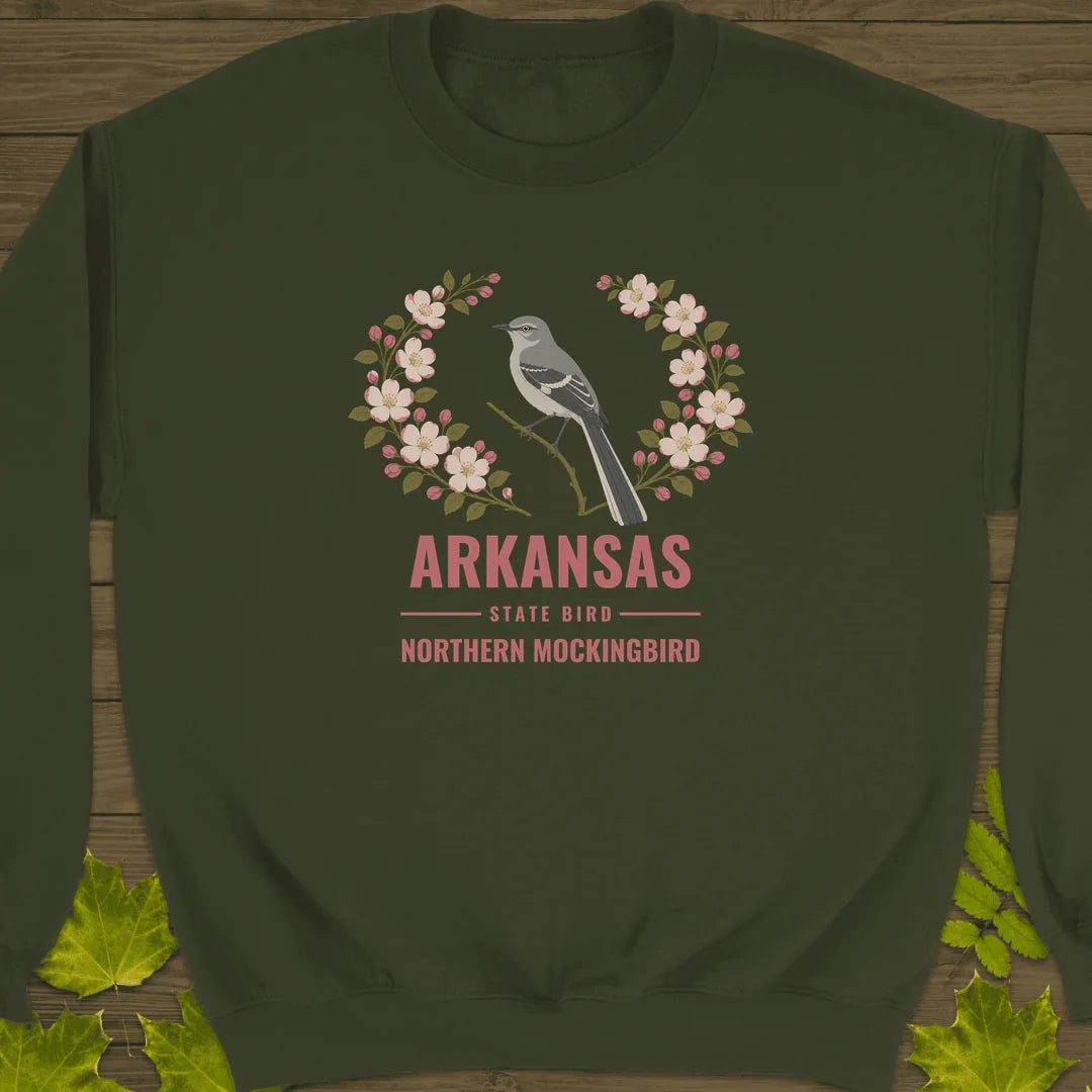 Arkansas State Bird Sweatshirt in Military Green