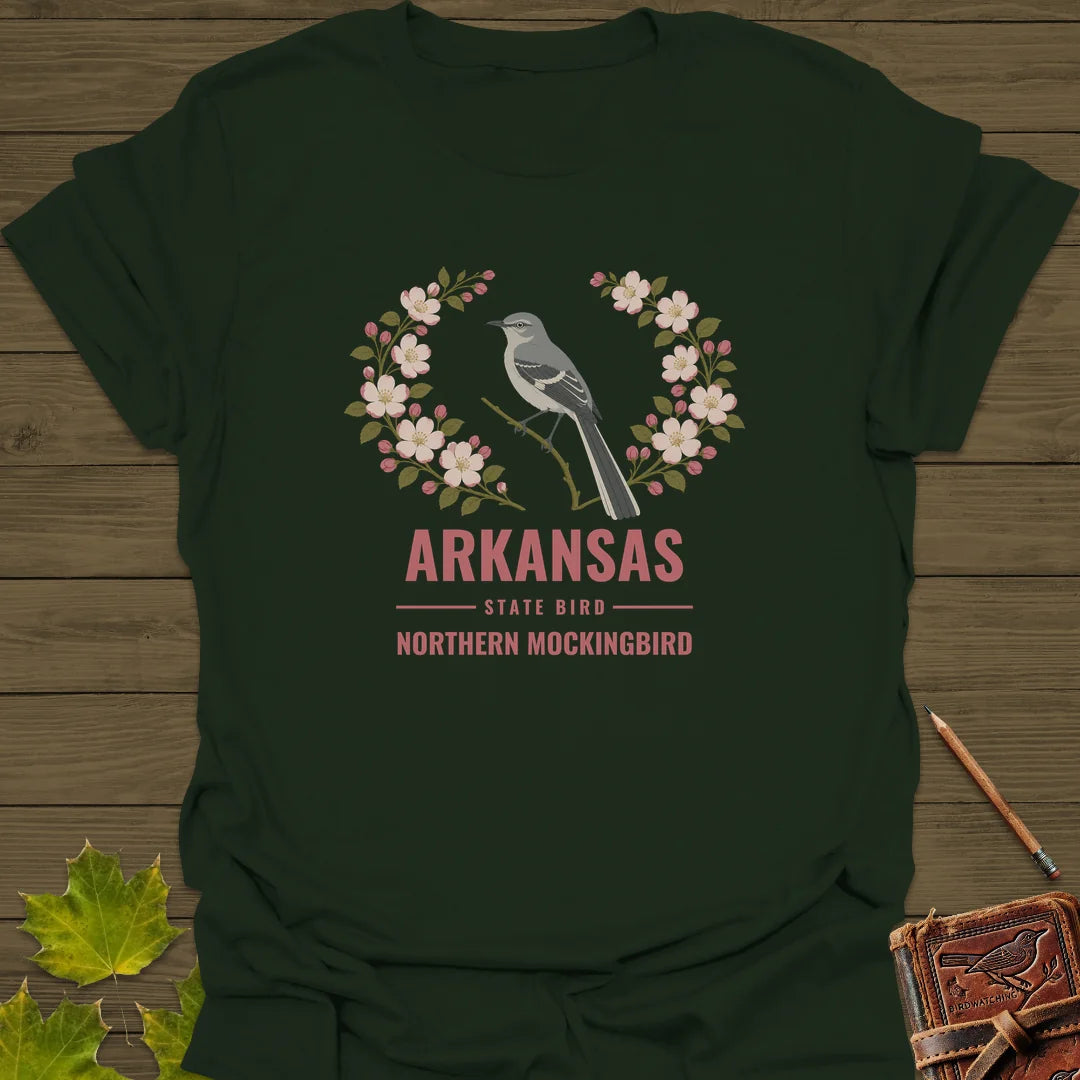Arkansas State Bird T-Shirt in Forest Green