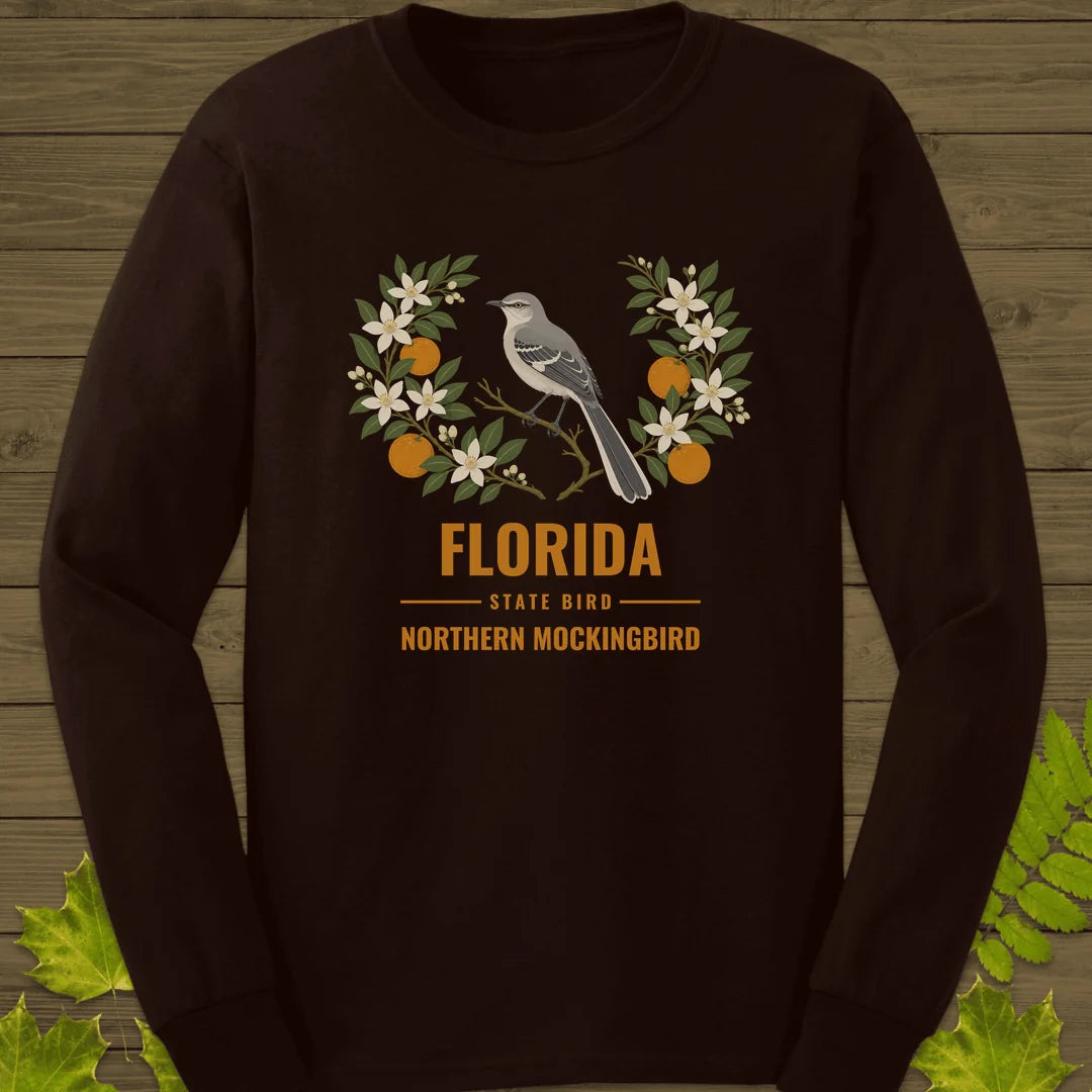 Florida State Bird Long Sleeve in Dark Chocolate