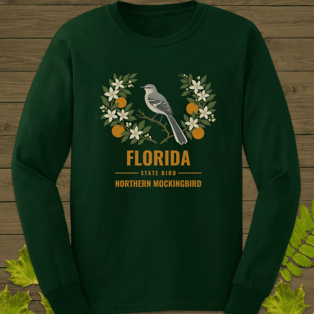 Florida State Bird Long Sleeve in Forest Green