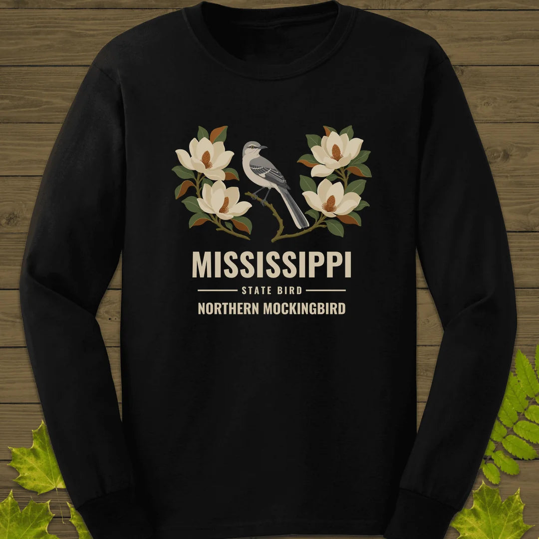 Mississippi State Bird Long Sleeve in Black