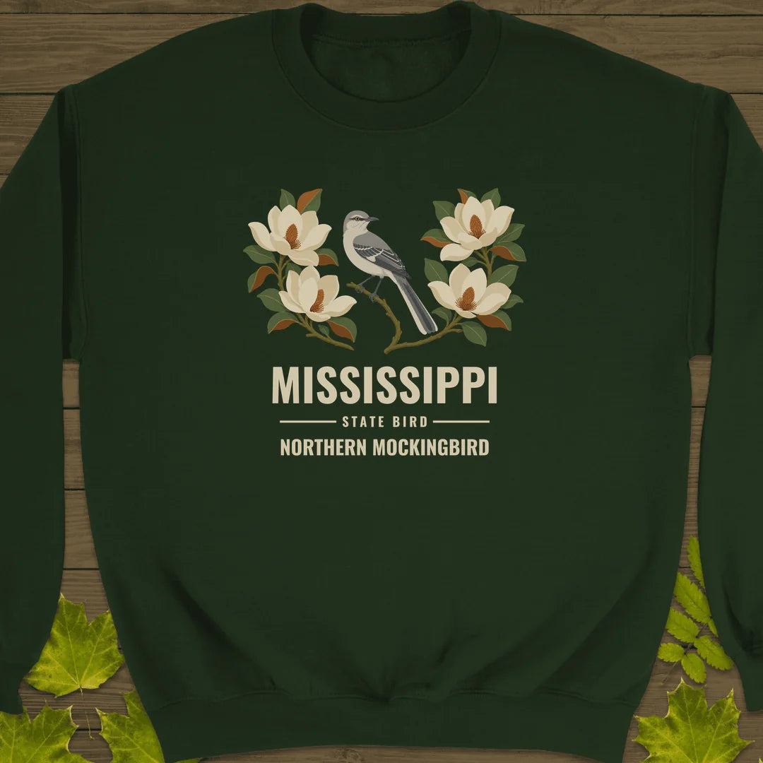Mississippi State Bird Sweatshirt in Forest Green