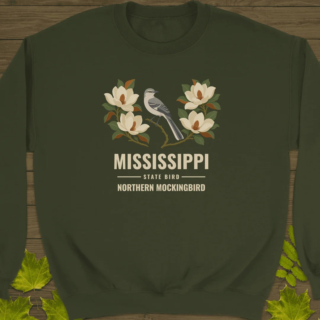 Mississippi State Bird Sweatshirt in Military Green