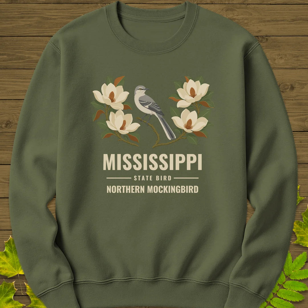 Mississippi State Bird Sweatshirt in Military Green
