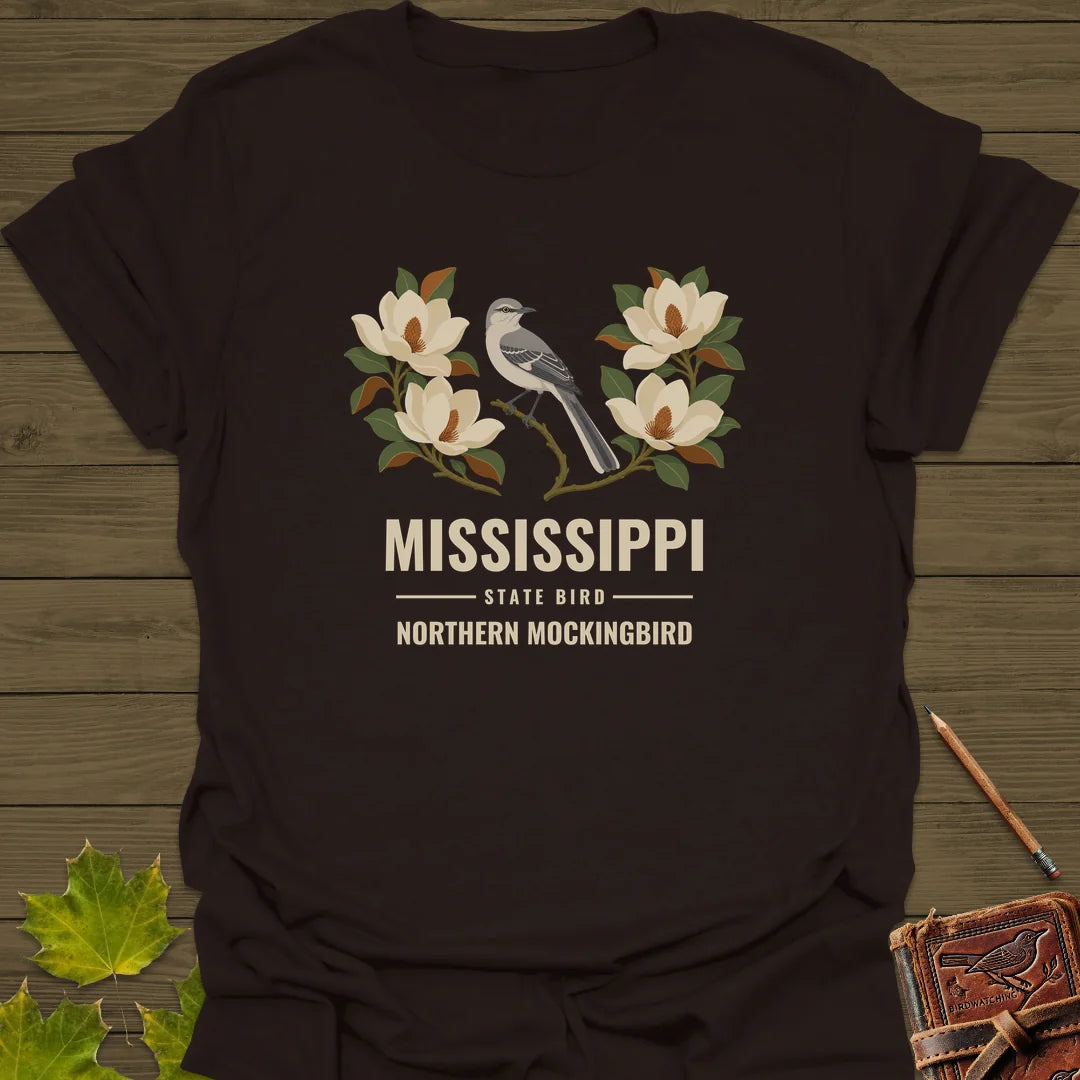 Mississippi State Bird T-Shirt in Dark Chocolate