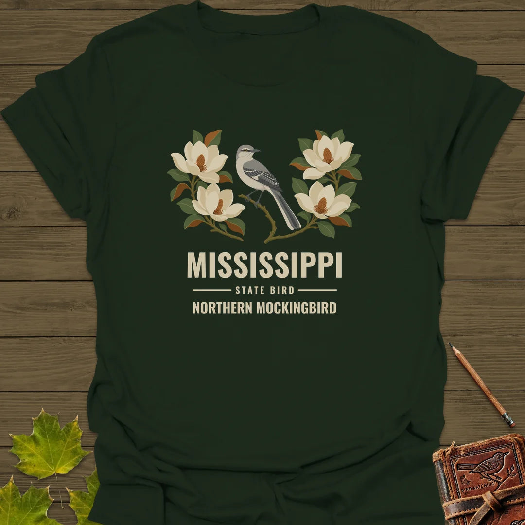 Mississippi State Bird T-Shirt in Forest Green