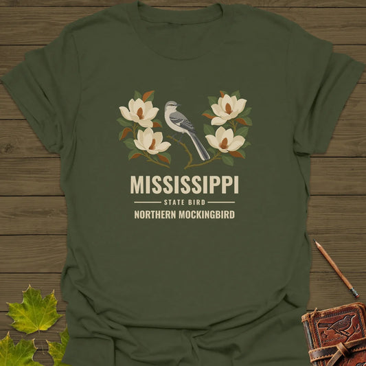 Mississippi State Bird T-Shirt in Military Green