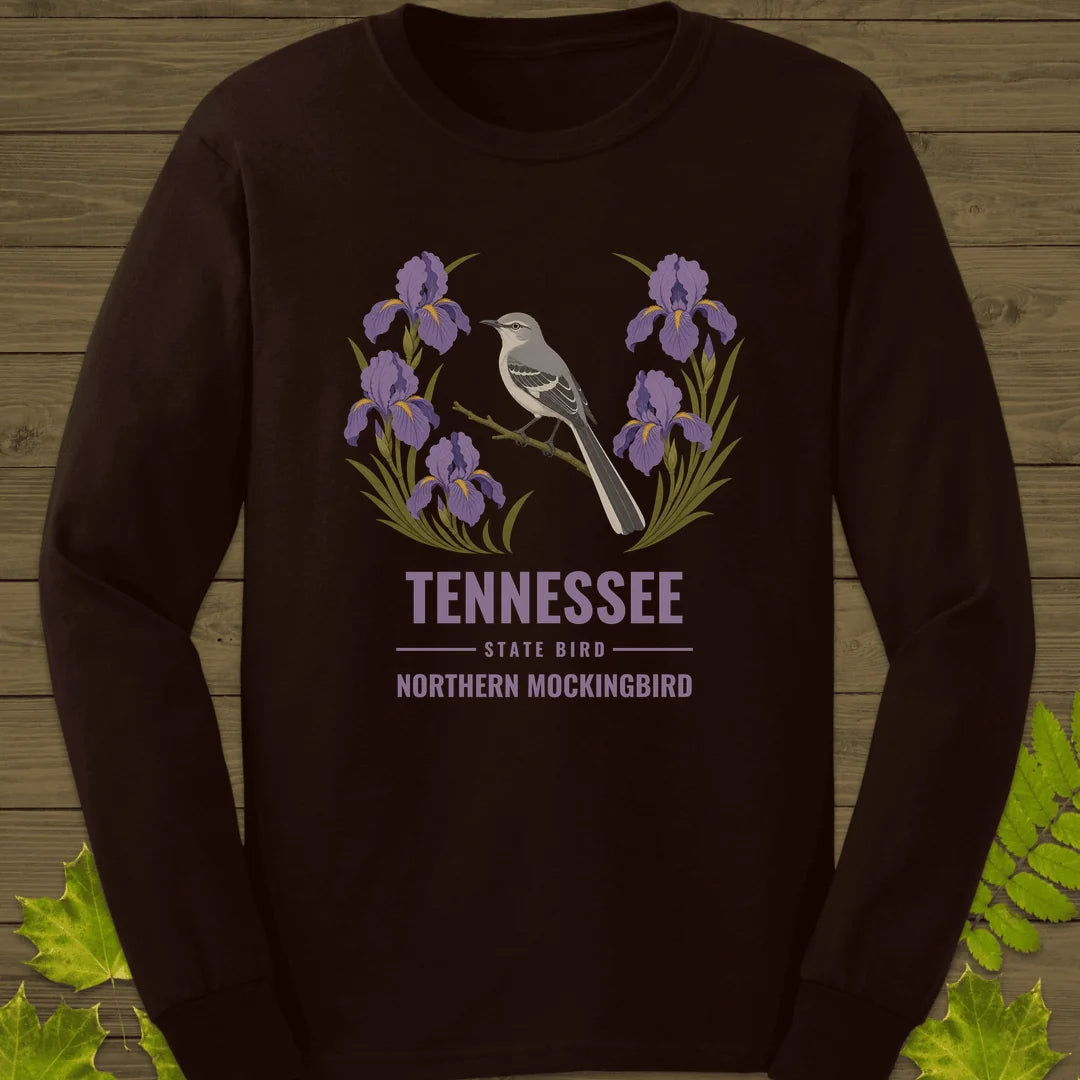 Tennessee State Bird Long Sleeve in Dark Chocolate